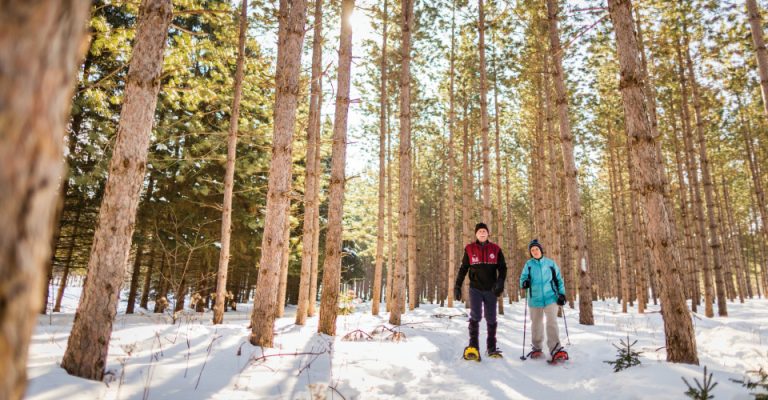 winter snowshoeing Wisconsin